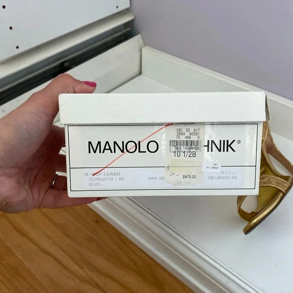 Manolo Blahnik Eufidabo Size 10 1/2 - Picture 4 of 17
